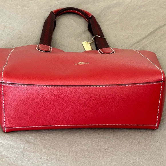 COACH Derby Pebble Leather Tote Bag - Picture 9 of 14